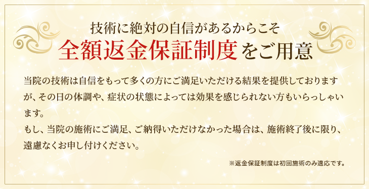 全額返金保証制度